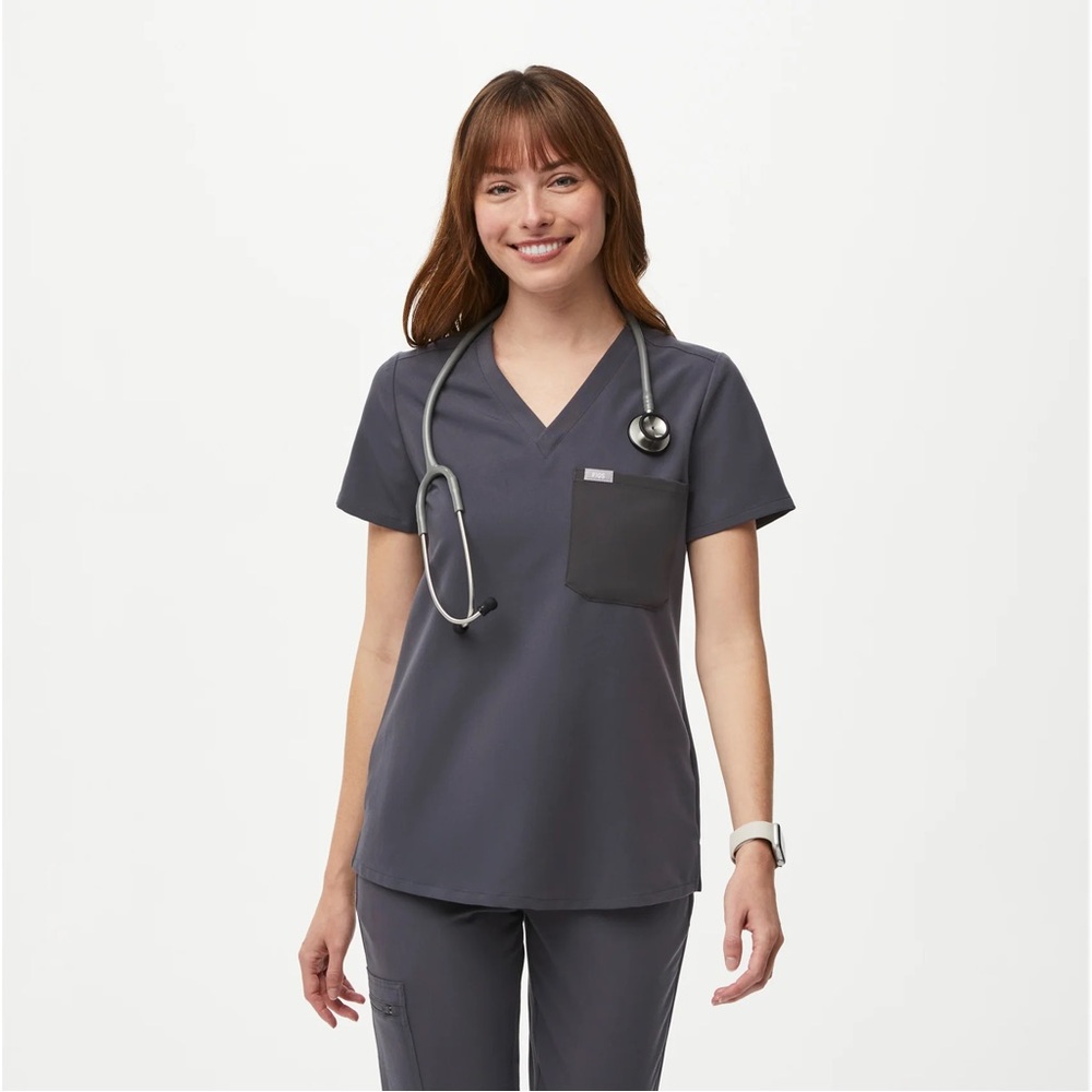 Figs Catarina Contrast One-Pocket Charcoal/Phantom